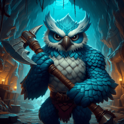 Un vieux Houx avec une hache